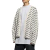 Cardigan à logo intégral « Chalky White Black » 736248T32339054