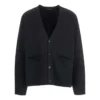Cardigan à logo ton sur ton « Noir » 720058T16611000