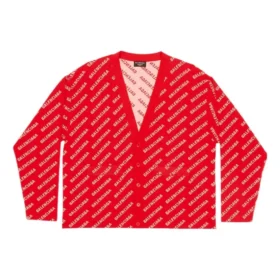 Cardigan Mini Allover Logo « Red White » 699822T32336090