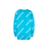 Cardigan à monogramme et logo, coupe ample « Bleu » 625330T31784661