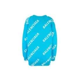 Cardigan à monogramme et logo, coupe ample « Bleu » 625330T31784661