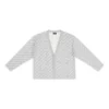 Cardigan à petits logos sur toute la surface « Light Grey White » 699822T32331461