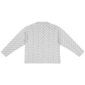 Cardigan à petits logos sur toute la surface « Light Grey White » 699822T32331461