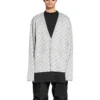 Cardigan à petits logos sur toute la surface « Light Grey White » 699822T32331461