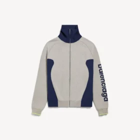 Cardigan zippé en maille pour homme, gris/bleu marine