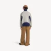 Cardigan zippé en maille pour homme, gris/bleu marine