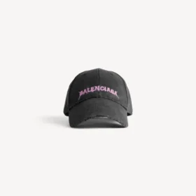 Casquette Balenciaga DIY pour homme, noire