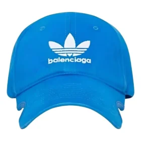 Casquette Balenciaga x adidas Trefoil avec logo Balenciaga « Blue White » 723749410B2-4877 Casquette Balenciaga x adidas Trefoil avec logo Balenciaga « Blue White » 723749410B2-4877