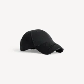 Casquette cloutée pour femme, noire