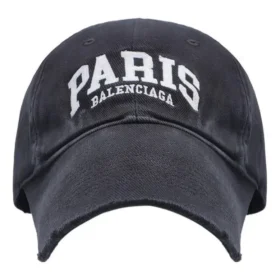 Casquette de baseball avec logo Paris « Noir délavé et blanc » 680748-410B2