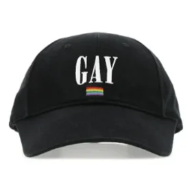 Casquette de baseball en twill de coton avec logo Pride brodé « Black » 670811410B21000 Casquette de baseball en twill de coton avec logo Pride brodé « Black » 670811410B21000