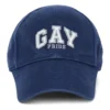 Casquette de baseball en twill de coton brodée « Pride » « Bleu » 670810410B24000