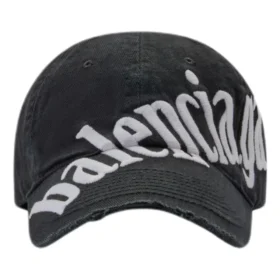 Casquette de baseball à logo en diagonale « Black White » 680738410B21077