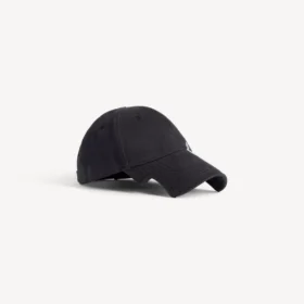 Casquette pour homme « Cursive » en noir délavé