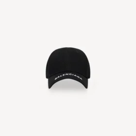 Casquette à visière avec logo, noire