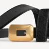 Ceinture Clicca pour femme, couleur noire