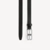 Ceinture fine BB Hourglass pour femme, noire