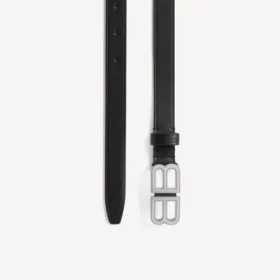 Ceinture fine BB Hourglass pour femme, noire