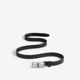 Ceinture fine BB Hourglass pour femme, noire