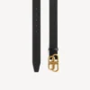 Ceinture fine BB pour femme, noire