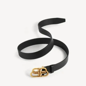 Ceinture fine BB pour femme, noire