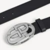 Ceinture ovale BB pour homme, noire Ceinture ovale BB pour homme, noire