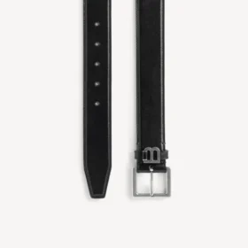 Ceinture pour homme de forme Hourglass, noire