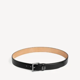 Ceinture pour homme de forme Hourglass, noire