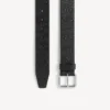 Ceinture pour homme à logo estampé en noir Ceinture pour homme à logo estampé en noir