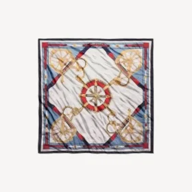 Écharpe AI pour femme, beige/bleu clair