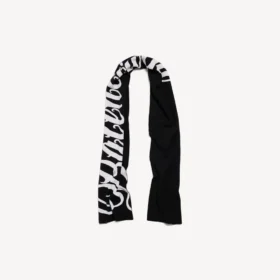 Écharpe « Big B » pour homme, noir/blanc
