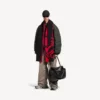 Écharpe « Big B » pour homme, rouge/noir