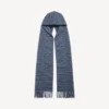 Écharpe à capuche pour homme, bleue