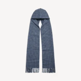 Écharpe à capuche pour homme, bleue