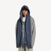 Écharpe à capuche pour homme, bleue