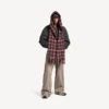 Écharpe à capuche pour homme, bordeaux