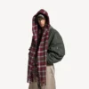Écharpe à capuche pour homme, bordeaux