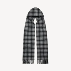 Écharpe à capuche pour homme, couleur grise