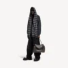 Écharpe à capuche pour homme, couleur grise
