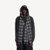 Écharpe à capuche pour homme, couleur grise