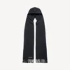 Écharpe à capuche pour homme, noir délavé