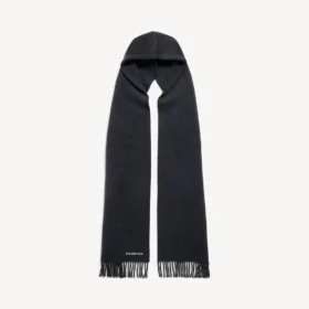 Écharpe à capuche pour homme, noir délavé