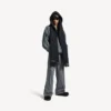 Écharpe à capuche pour homme, noir délavé