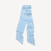 Écharpe crayon délavée pour femme, bleu ciel