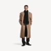 Écharpe à franges pour homme, noire