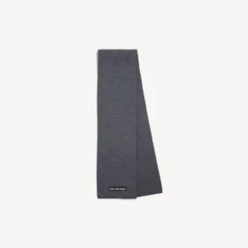 Écharpe à patch pour homme, grise