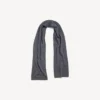 Écharpe à patch pour homme, grise