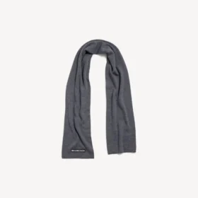 Écharpe à patch pour homme, grise