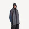 Écharpe à patch pour homme, grise