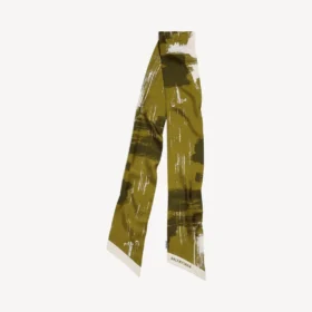 Écharpe Twilly pour femme « Paintbrush » en kaki foncé